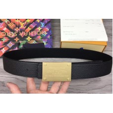 Louis Vuitton M9234 LV Neo Inventeur Reversible 40mm Belts Black Taurillon Leather Gold Buckle