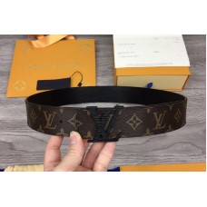 Louis Vuitton MP069V LV Initiales 40mm reversible belt In Black Epi/Monogram Canvas With Black Buckle