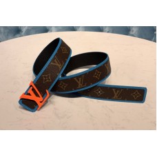 Louis Vuitton MP204V LV Shape Patchwork 40mm belt in Monogram canvas With Orange Buckle