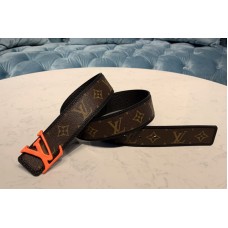 Louis Vuitton MP205V LV Shape Patchwork 40mm belt in Monogram canvas With Orange Buckle