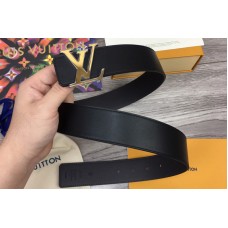 Louis Vuitton M0226V LV Optic 40mm reversible belt in Black Calf Leather With Gold Buckle