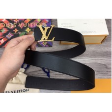 Louis Vuitton M0226V LV Optic 40mm reversible belt in Black Calf Leather With Gold Buckle