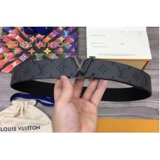 Louis Vuitton M0285V LV Initiales 40mm Reversible belt in Monogram Eclipse Canvas With Black Buckle