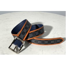 Louis Vuitton M0038U LV Reverso 40mm Reversible Belt in Damier Graphite Canvas