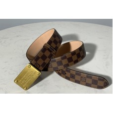 Louis Vuitton M9822 LV Initiales 40MM Belts in Damier Ebene Canvas