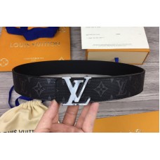 Louis Vuitton M0276V LV Initiales 40mm Reversible belt In Monogram Eclipse/Black With White Buckle