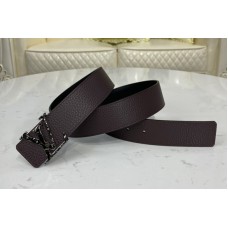 Louis Vuitton M0273V LV Facets 40mm reversible belt in Burgundy Red/Black calf leather With PVD Buckle