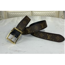 Louis Vuitton M0283V LV Reverso 40mm reversible belt In Monogram/Brown With Gold Buckle