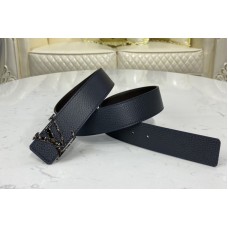 Louis Vuitton M0292V LV Facets 40mm reversible belt In Navy Blue/Chocolate Brown With PVD Buckle