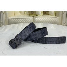 Louis Vuitton MP255V LV Squared LV 40mm reversible belt in Damier Graphite Canvas/Black With Black Buckle