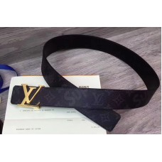 Louis Vuitton Supreme x Monogram LV Belt Gold Buckle Black