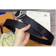 Louis Vuitton X Supreme LV Initiales 40 MM Epi Leather Belt Black