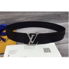 Louis Vuitton M9909U LV Pyramide 40mm Belts Calf Leather Black