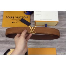 Louis Vuitton M9912S LV Pyramide 40MM Calf Leather Belts Silver/Gold Buckle