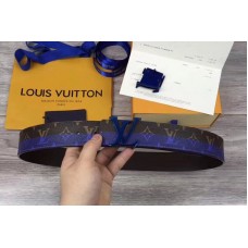 Louis Vuitton MP033S LV Initiales 40MM Double Monogram Canvas Blue Belts