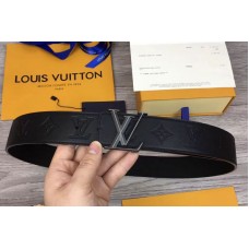 Louis Vuitton M0032U LV Pyramide 40mm Belts Embossed Calf Leather Black Buckle