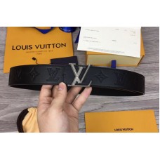 Louis Vuitton M0032U LV Pyramide 40mm Belts Embossed Calf Leather Silver Buckle