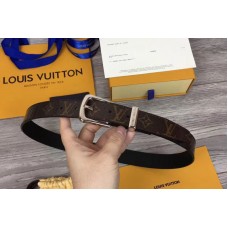 Louis Vuitton MP056U LV Ouest 30mm Belt Monogram Glaze leather strap
