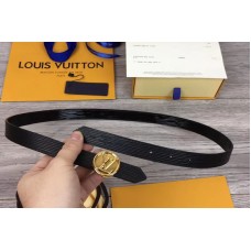 Louis Vuitton M0052V Womens LV Circle 20mm Reversible Belt Epi Leather Gold Buckle
