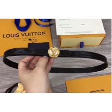 Louis Vuitton M0052V Womens LV Circle 20mm Reversible Belt Epi Leather Gold Diamond Buckle