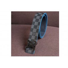 Louis Vuitton M0077T LV Damier Print 40mm Reversible Belt Damier Graphite Canvas Black Buckle