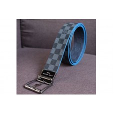 Louis Vuitton M0077T LV Damier Print 40mm Reversible Belt Damier Graphite Canvas Black Buckle