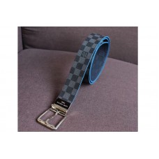 Louis Vuitton M0077T LV Damier Print 40mm Reversible Belt Damier Graphite Canvas Silver Buckle