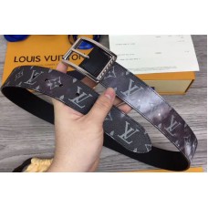 Louis Vuitton M0132U LV Reverso 40mm Reversible Belts Monogram Galaxy Canvas Silver Hardware