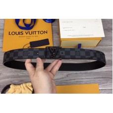 Louis Vuitton M0028Q LV City 35mm Reversible Belt Damier Graphite Canvas Black Buckle