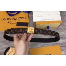 Louis Vuitton M0066U LV Morningram 30mm Reversible Belt Monogram Canvas Gold Buckle