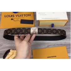 Louis Vuitton M0066U LV Morningram 30mm Reversible Belt Monogram Canvas Silver Buckle