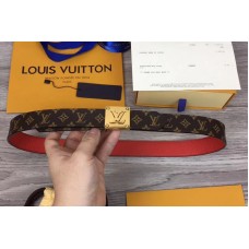 Louis Vuitton M0067U LV Morningram 30mm Reversible Belt Monogram Canvas Gold Buckle