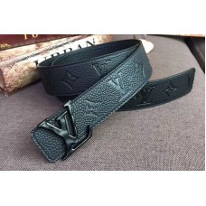 Louis Vuitton MP236Q LV Shape 40mm Belt Taurillon Leather Black