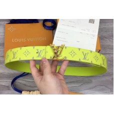 Louis Vuitton M0160S LV Initiales 40mm Reversible Belt Yellow Monogram Canvas and Taiga leather