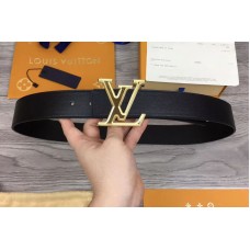 Louis Vuitton M0165W LV Prism 40mm belt Black Calf leather Gold LV Buckle