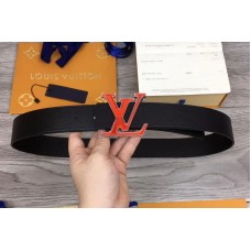 Louis Vuitton M0165W LV Prism 40mm belt Black Calf leather Orange LV Buckle