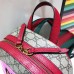 Gucci GG Supreme Boston Terriers Bosco Small Backpack Bag 495621 Pink Patch 2018