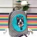 Gucci GG Supreme Boston Terriers Bosco Medium Backpack Bag 505372 Green Patch 2018