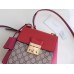 Gucci Padlock GG Supreme Backpack Bag 498194 Red 2017