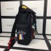 Gucci Techpack Backpack Bag 429037 Embroidered Hollywood and UFO Fluorescent Black 2017