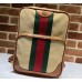 Gucci Web Vintage Canvas Backpack Bag 575063 Beige 2019