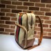 Gucci Web Vintage Canvas Backpack Bag 575063 Beige 2019