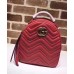 Gucci GG Marmont Quilted Leather Backpack 476671 Red 2017