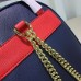 Gucci Soho leather chain backpack 431570 red and dark blue