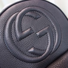 Gucci Soho leather chain backpack 431570 black