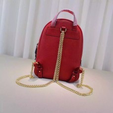 Gucci Soho leather chain backpack 431570 red