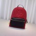 Gucci Soho leather chain backpack 431570 red and black