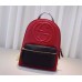 Gucci Soho leather chain backpack 431570 red and black