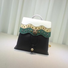 Gucci Leather studded backpack 432266 green