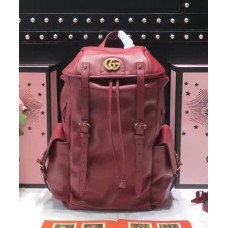 Gucci RE(BELLE) Leather Men's Backpack ‎526908 Red 2018